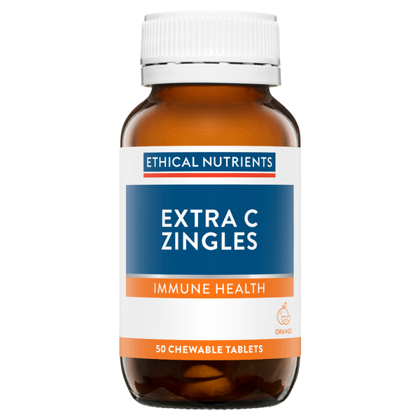 Ethical Nutrients Extra C Zingles Orange 50 Tablets