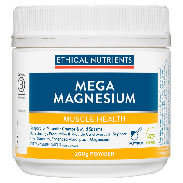 Ethical Nutrients Mega Magnesium 200g Powder Citrus