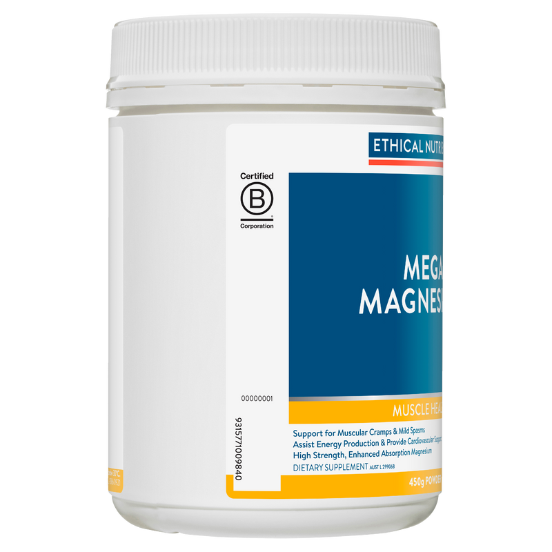Ethical Nutrients Mega Magnesium 450g Powder Citrus