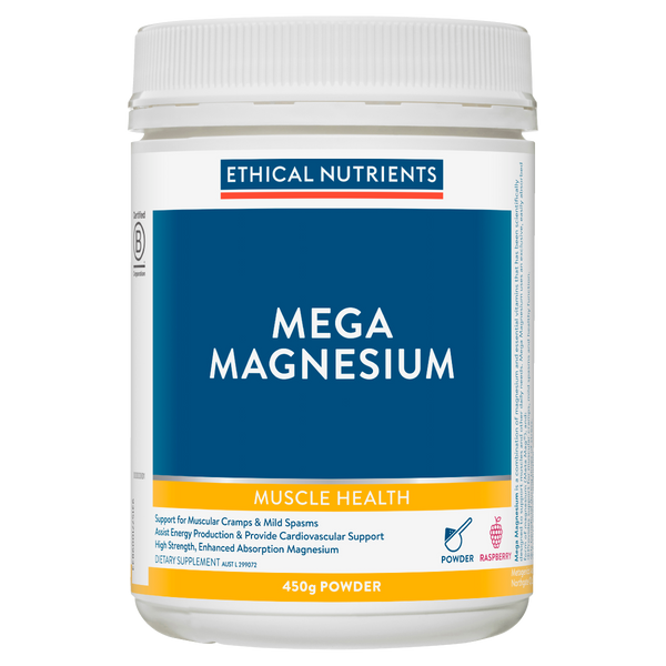 Ethical Nutrients Mega Magnesium 450g Powder Raspberry