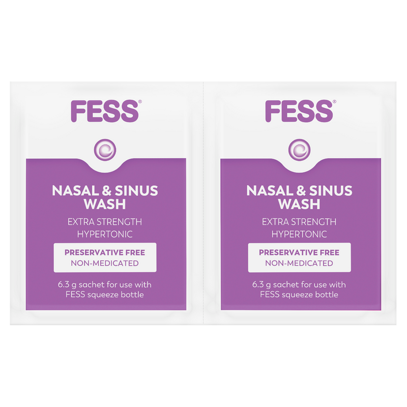 Fess Nasal & Sinus Wash Extra Strength Saline Wash Refill Sachets 24 x 6.3g