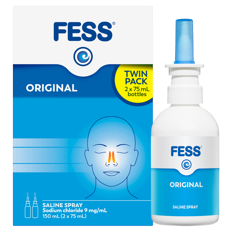 Fess Original Nasal Saline Spray 2 x 75ml