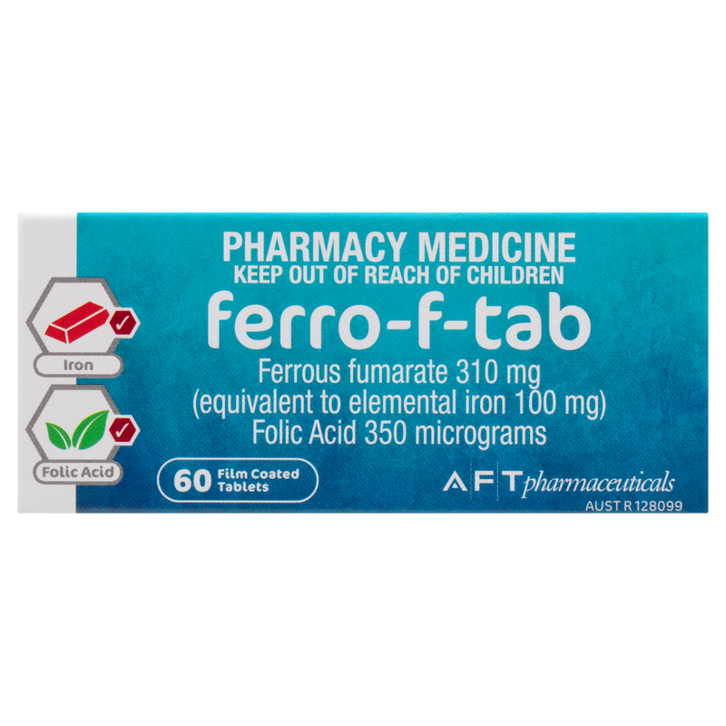 Ferro-F-Tab 310mg 60 Film Coated Tablets