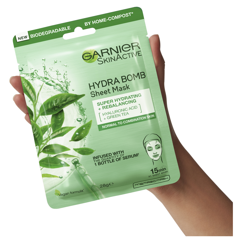 Garnier Hydra Bomb Hyaluronic Acid + Green Tea Sheet Mask 28g