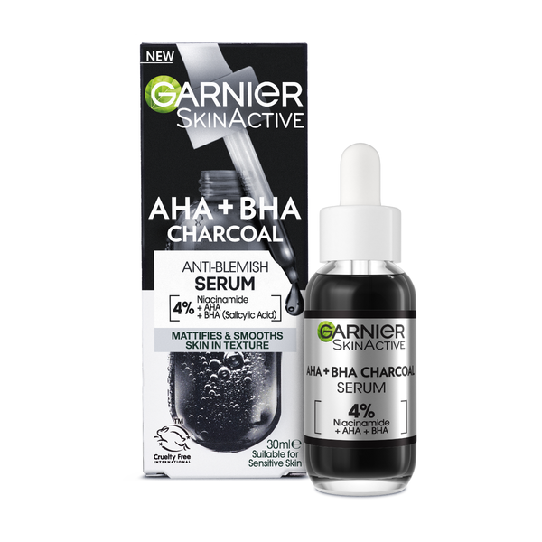 Garnier Skin Active AHA+BHA Charcoal Anti-Imperfection Serum 30ml