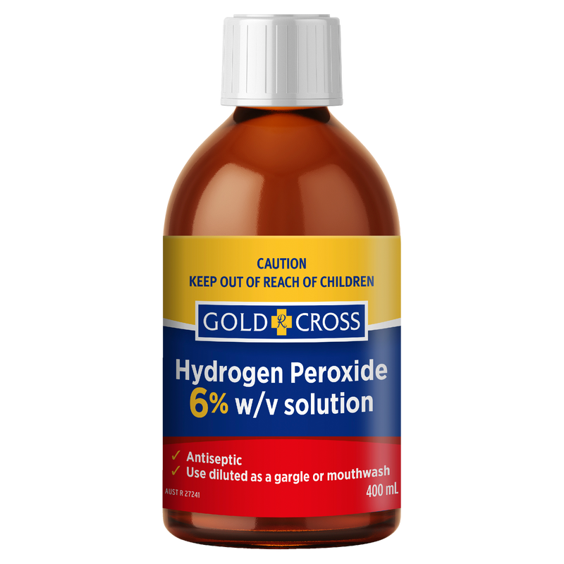 Gold Cross Hydrogen Peroxide 6% w/v Solution 400mL