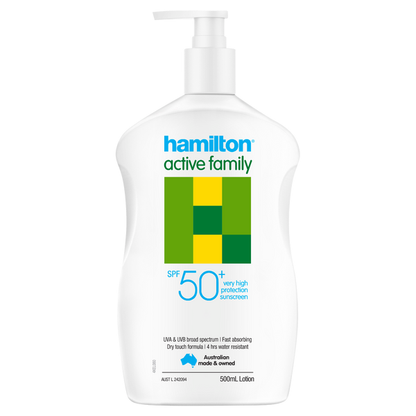 Hamilton Active Family Lotion SPF 50+ 500ml