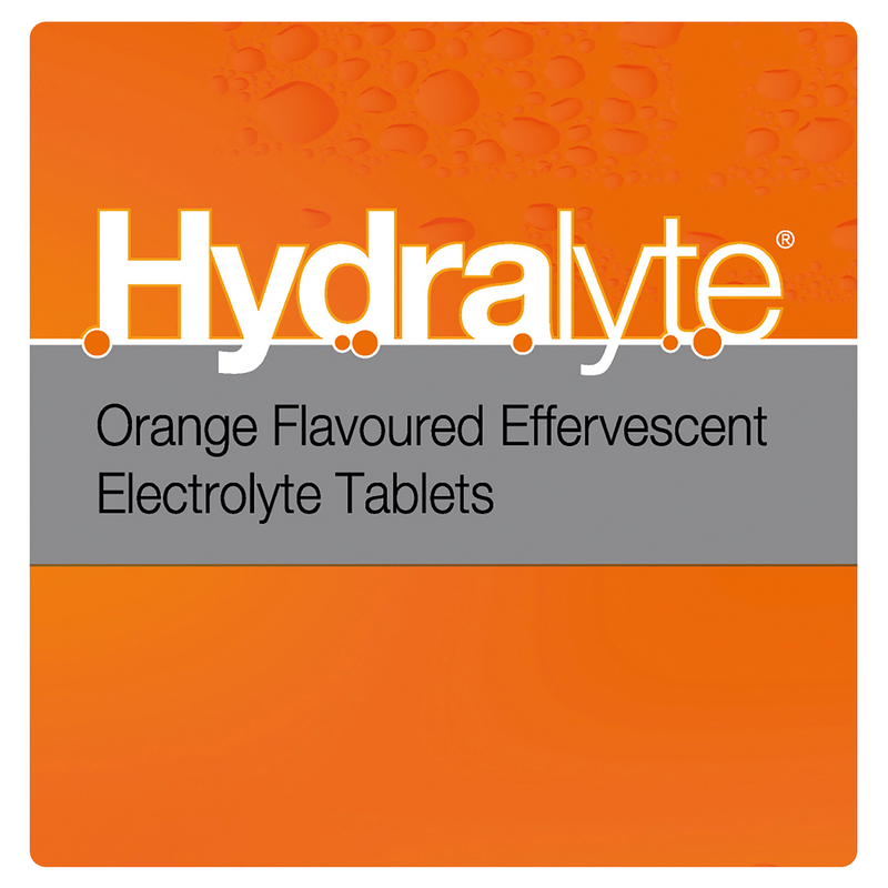 Hydralyte Effervescent Electrolyte Tablets Orange Flavoured 20 Tablets