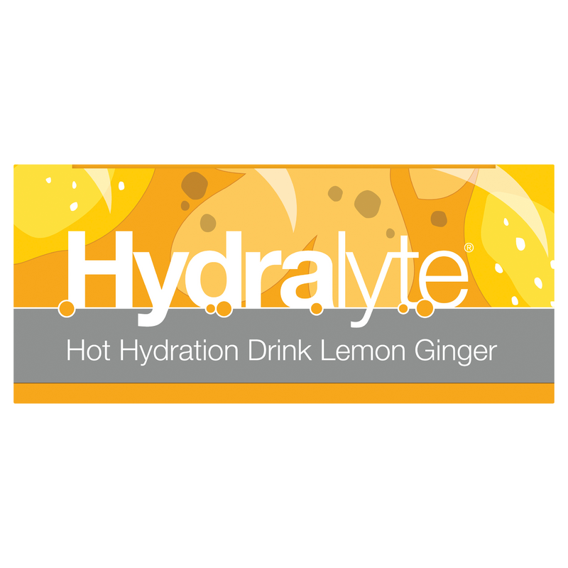 Hydralyte Lemon Ginger Hot Hydration Electrolyte Powder 10 Pack