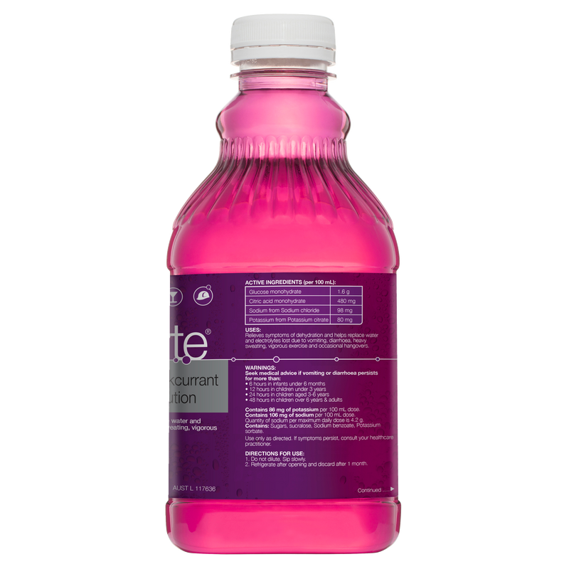 Hydralyte Ready to use Apple Blackcurrant Flavoured Electrolyte Solution 1L