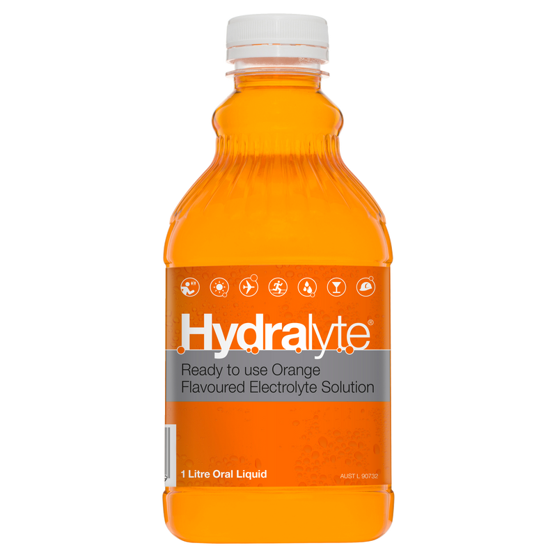 Hydralyte Ready to use Orange Flavoured Electrolyte Solution 1L