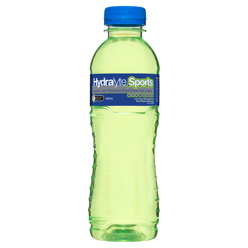 Hydralyte Sports Electrolyte Oral Liquid Lemon Lime Flavoured 600mL