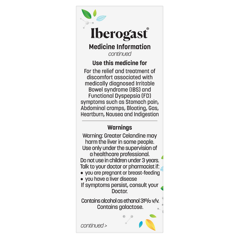 Iberogast IBS and Functional Indigestion Relief Herbal Liquid 50mL