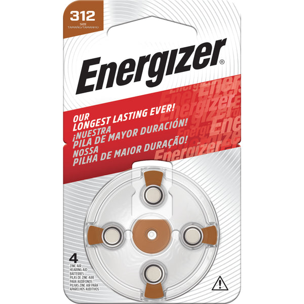 ENERGIZER® HEARING AID AZ312 BATTERIES 4P
