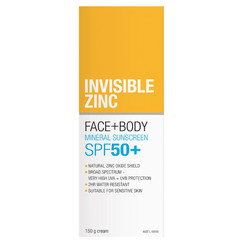 Invisible Zinc Face + Body Mineral Sunscreen SPF 50 150g