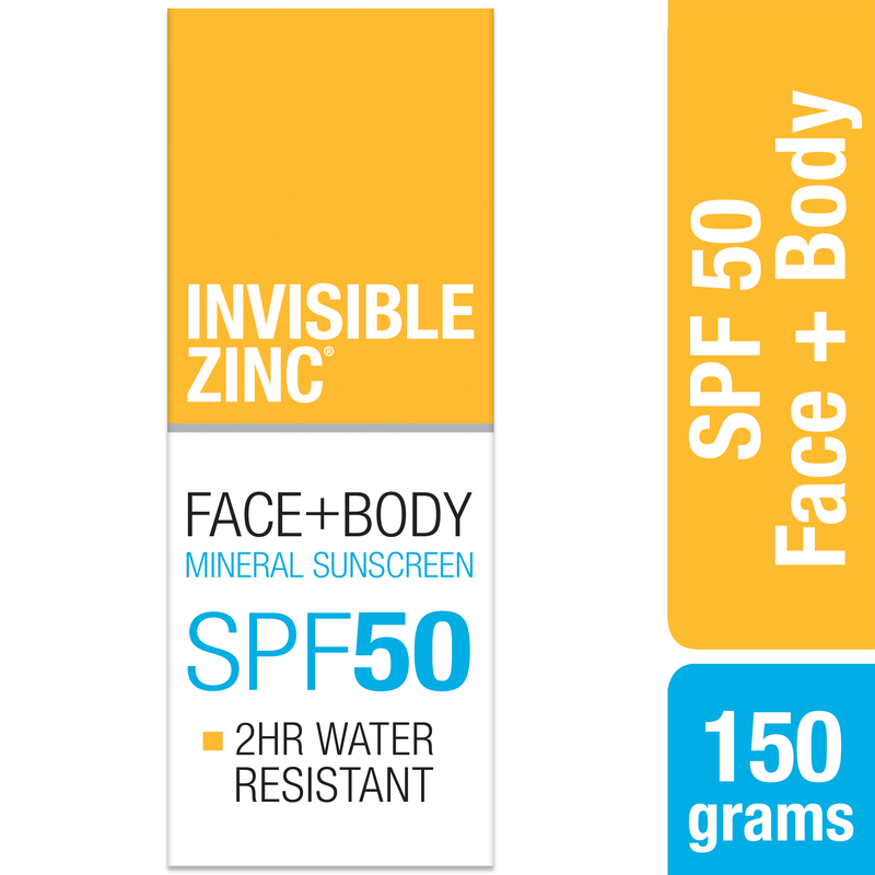 Invisible Zinc Face + Body Mineral Sunscreen SPF 50 150g