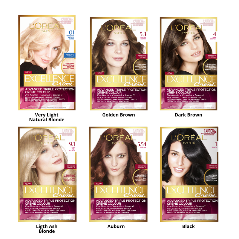 L'Oréal Paris Excellence Age Perfect Permanent Hair Colour 7.32 Dark Gold Rose Blonde