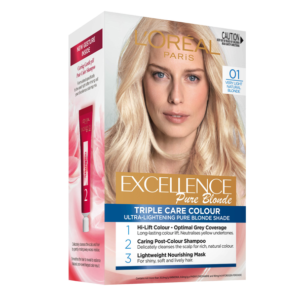 L'Oréal Paris Excellence Crème Permanent Hair Colour 01 Very Light Natural Blonde