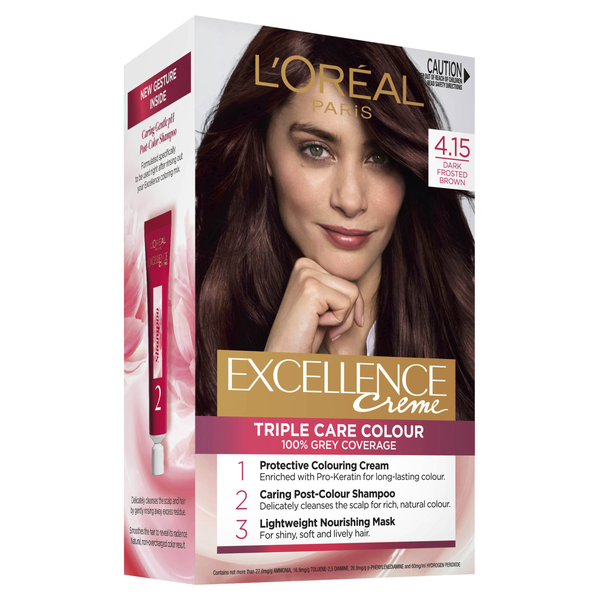 L'Oréal Paris Excellence Crème Permanent Hair Colour 4.15 Dark Frosted Brown