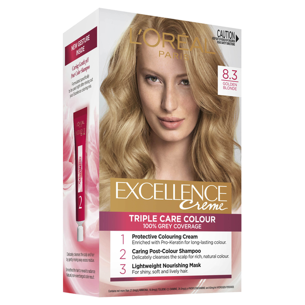 L'Oréal Paris Excellence Crème Permanent Hair Colour  8.3 Golden Blonde
