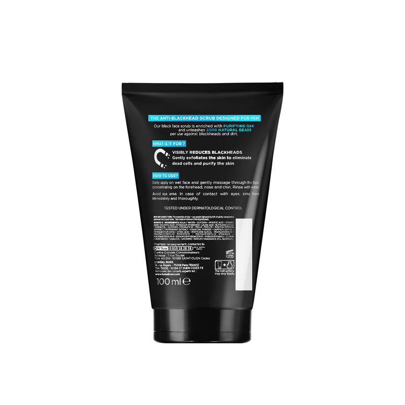 L'Oreal Paris Men Expert Pure Carbon Anti-Acne & Anti-Blackhead Exfoliating Face Scrub 100mL