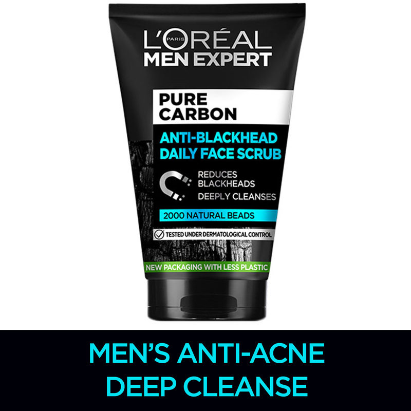 L'Oreal Paris Men Expert Pure Carbon Anti-Acne & Anti-Blackhead Exfoliating Face Scrub 100mL