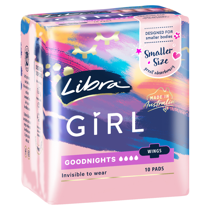 Libra Girl Pads Goodnights with Wings 10 pack