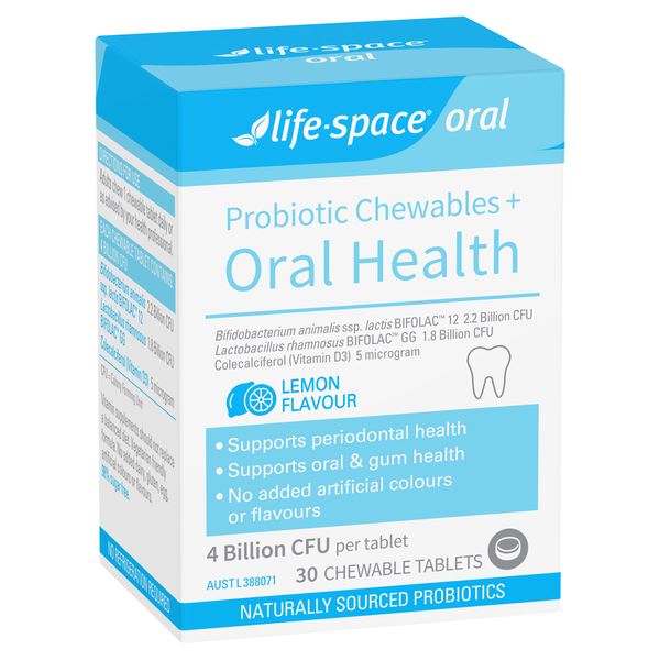 Life-Space Probiotic Chewables + Oral Health 30 Chewable Tablets