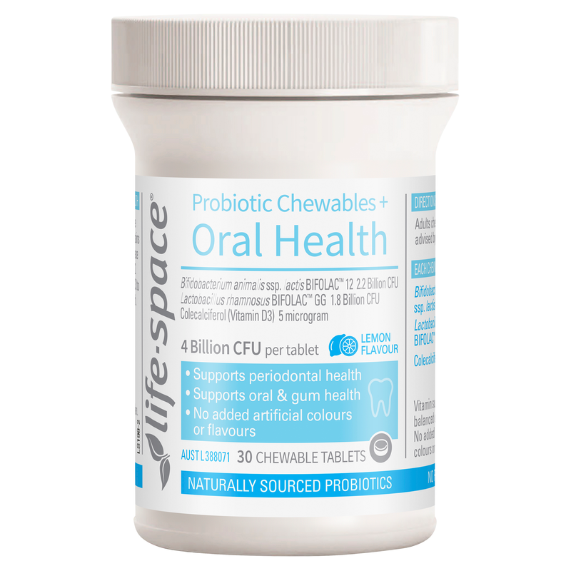 Life-Space Probiotic Chewables + Oral Health 30 Chewable Tablets