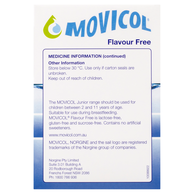 Movicol Flavour Free 30 Sachets