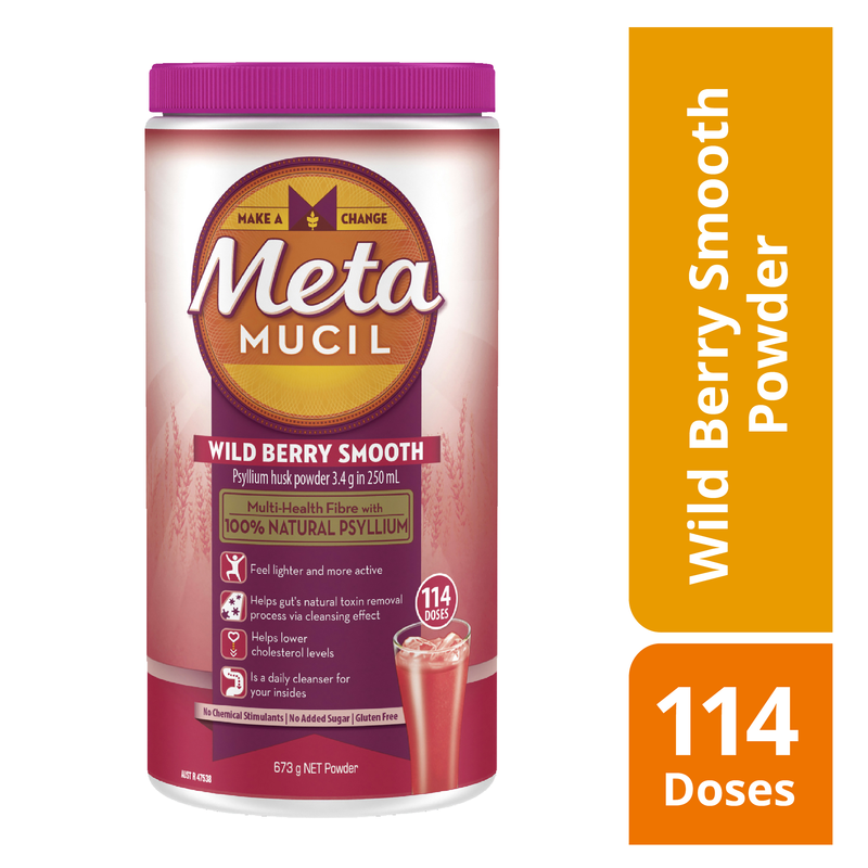 Metamucil Fibre Supplement Wild Berry Smooth 673g