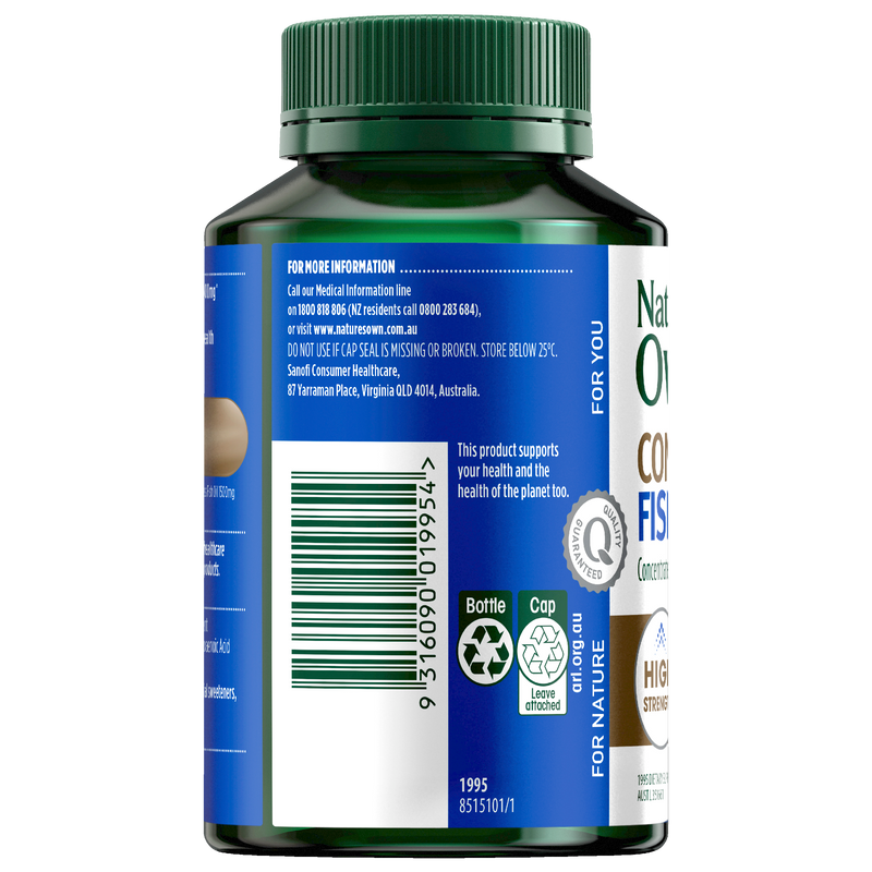 Nature's Own 4 in 1 Concentrated Fish Oil 90 Capsules