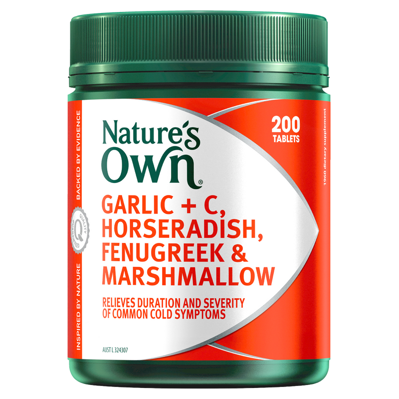 Nature's Own Garlic + C, Horseradish, Fenugreek & Marshmallow