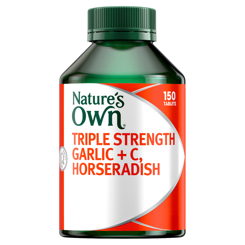 Nature's Own Triple Strength Garlic + C, Horseradish 150 tbs