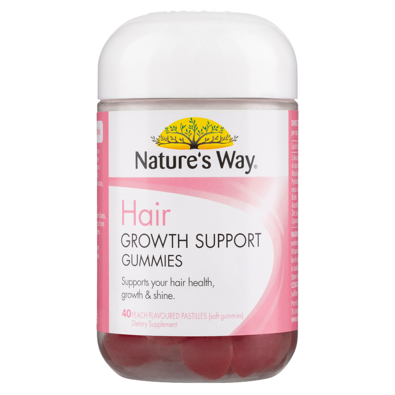 Nature's Way Hair Growth Support Gummies Peach 40 Pack