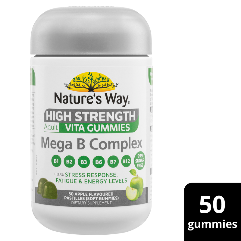 Nature's Way High Strength Adult Vita Gummies Mega B Complex 50 Pastilles