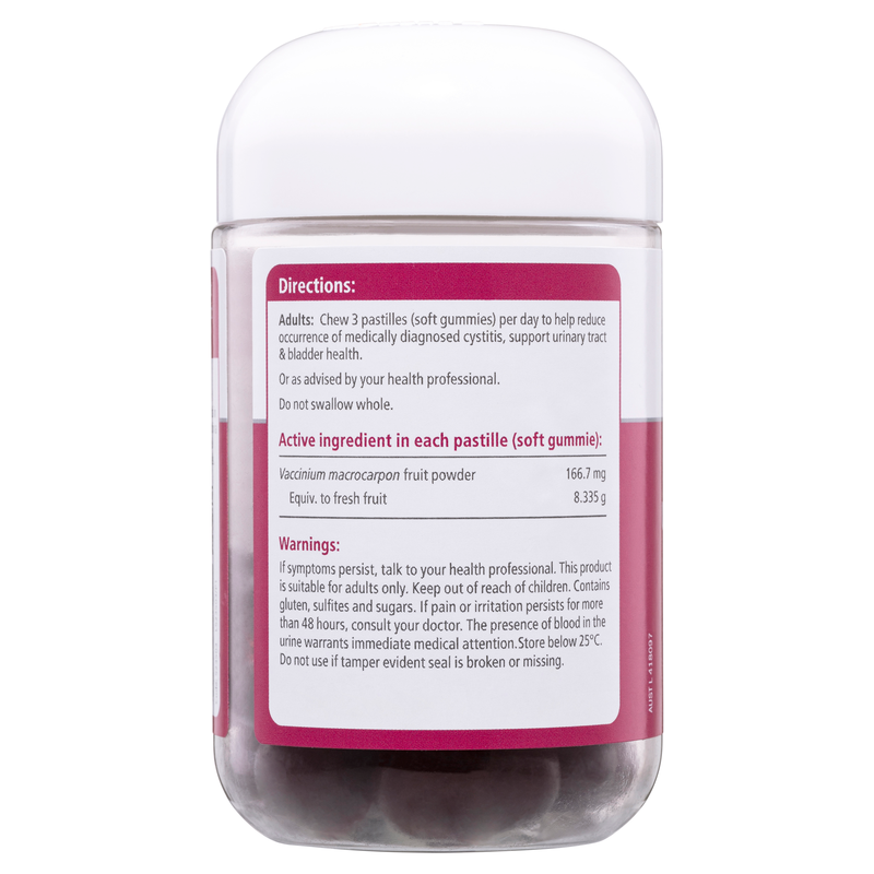 Nature's Way Medicinal Vita Gummies Cranberry Urinary Tract 25,000mg 30 Pastilles