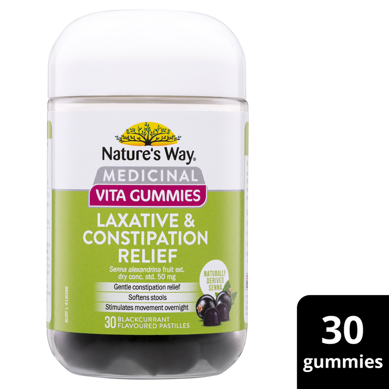 Nature's Way Medicinal Vita Gummies Laxative & Constipation Relief 30 Pastilles