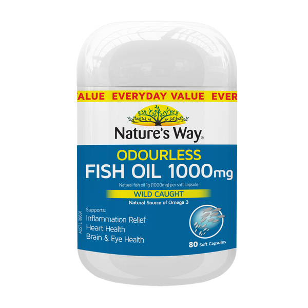 Nature's Way Odourless Fish Oil 1000mg 80s