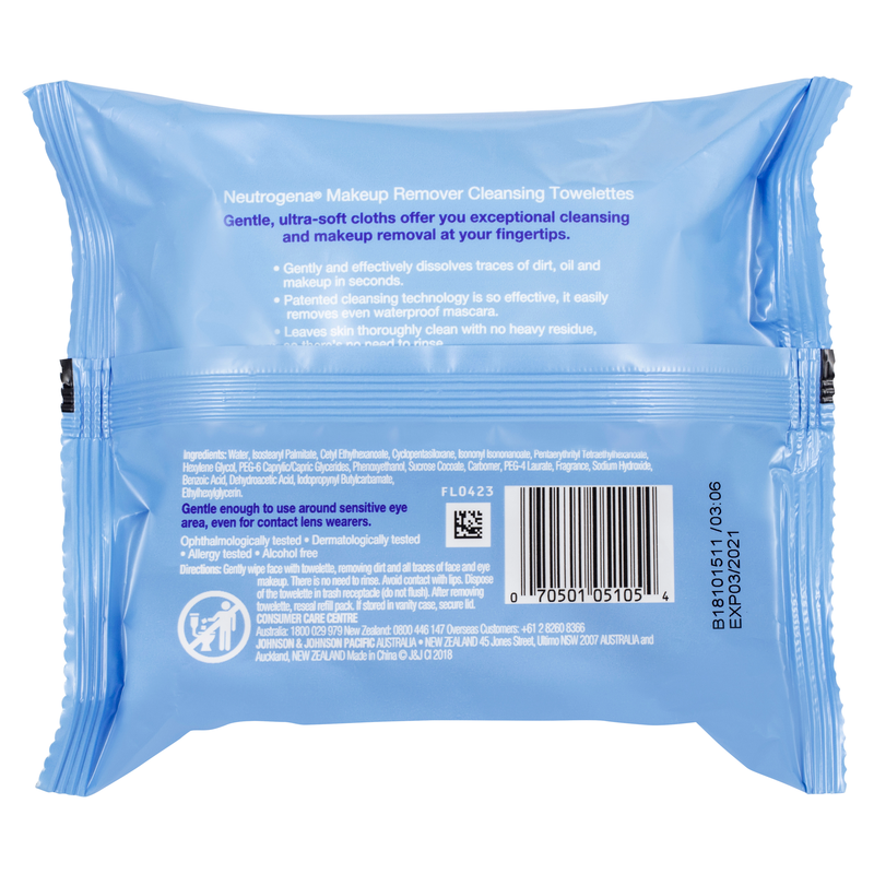 Neutrogena Makeup Remover Cleansing Towelettes 25 Wipes