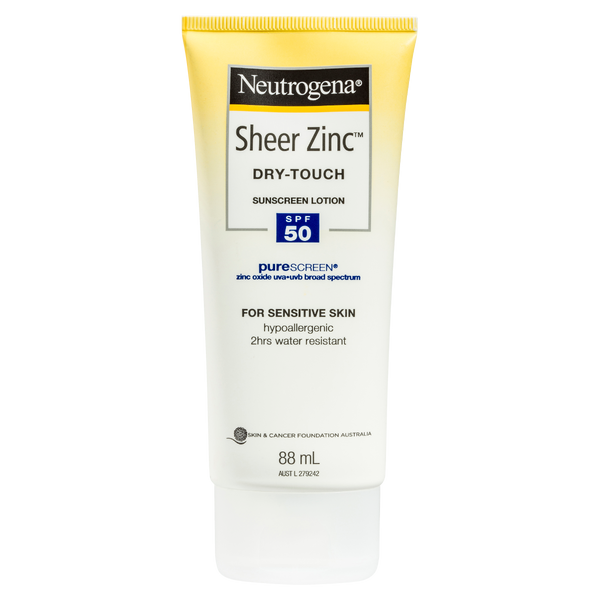 Neutrogena Sheer Zinc Dry-Touch Sunscreen Lotion SPF50 88ml