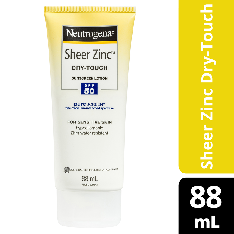 Neutrogena Sheer Zinc Dry-Touch Sunscreen Lotion SPF50 88ml