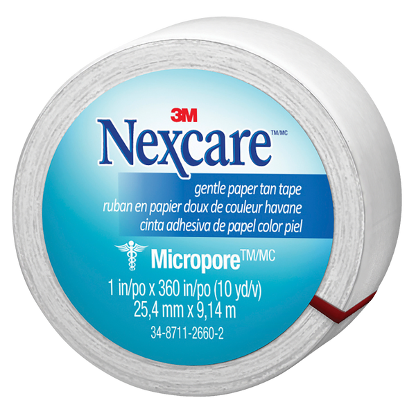 Nexcare Gentle Paper Tape White 25mm x 9.1m - 1 roll
