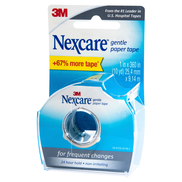 Nexcare Micropore Gentle Paper Tape – White 25.4mm x 9.1m Dispenser