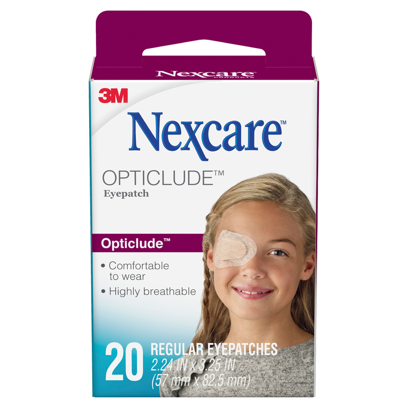 Nexcare Opticlude Orthopic Eye Patch Adult Regular (81mm x 55.5mm) - 20 patches