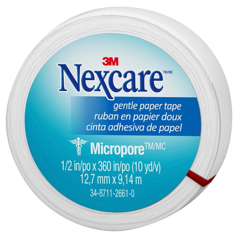 Nexcare Paper Tape White 12.5mm - 1 roll