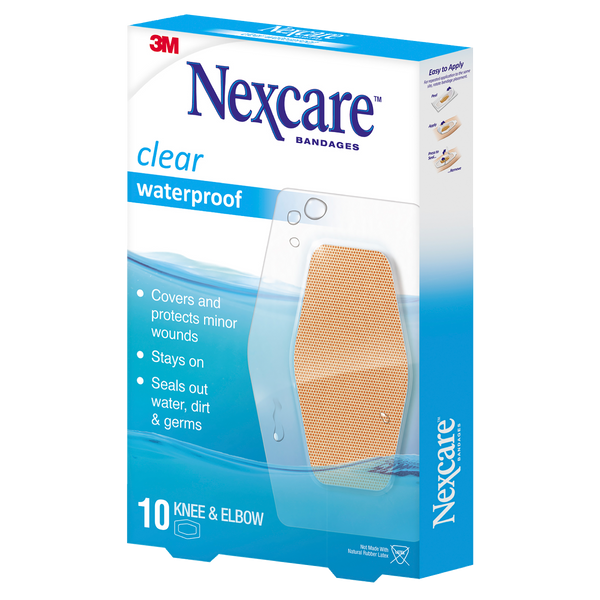 Nexcare Strips Waterproof Large 60mm X 88mm - 10 pack