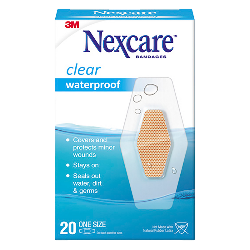 Nexcare Strips Waterproof Medium 31mm X 63m - 20 pack