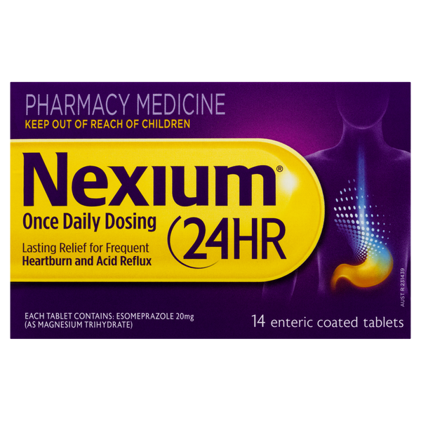 Nexium 24HR Once Daily Dosing 14 Tablets