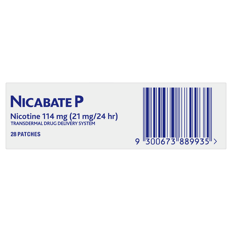 Nicabate P Classic 21mg Patches 28 Pack